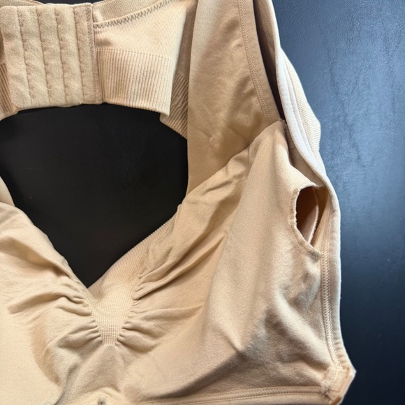 Hofish Nursing Pumping Bra Women XXL Tan Seamless Hands Free Maternity Comfort - Picture 5 of 7